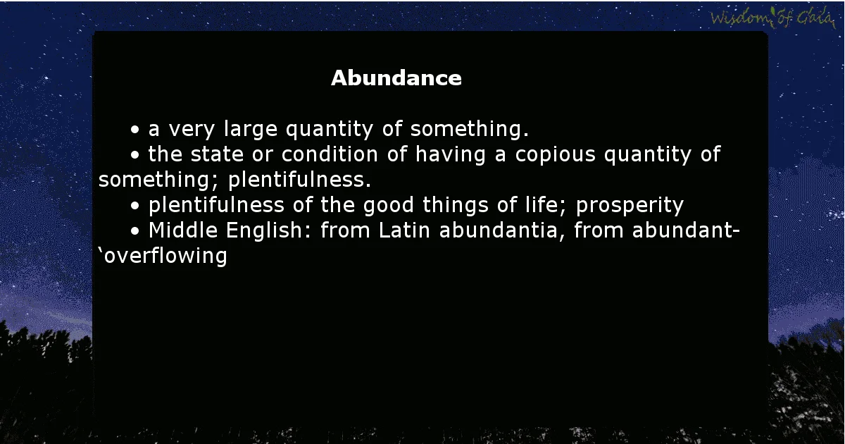 Abundance
