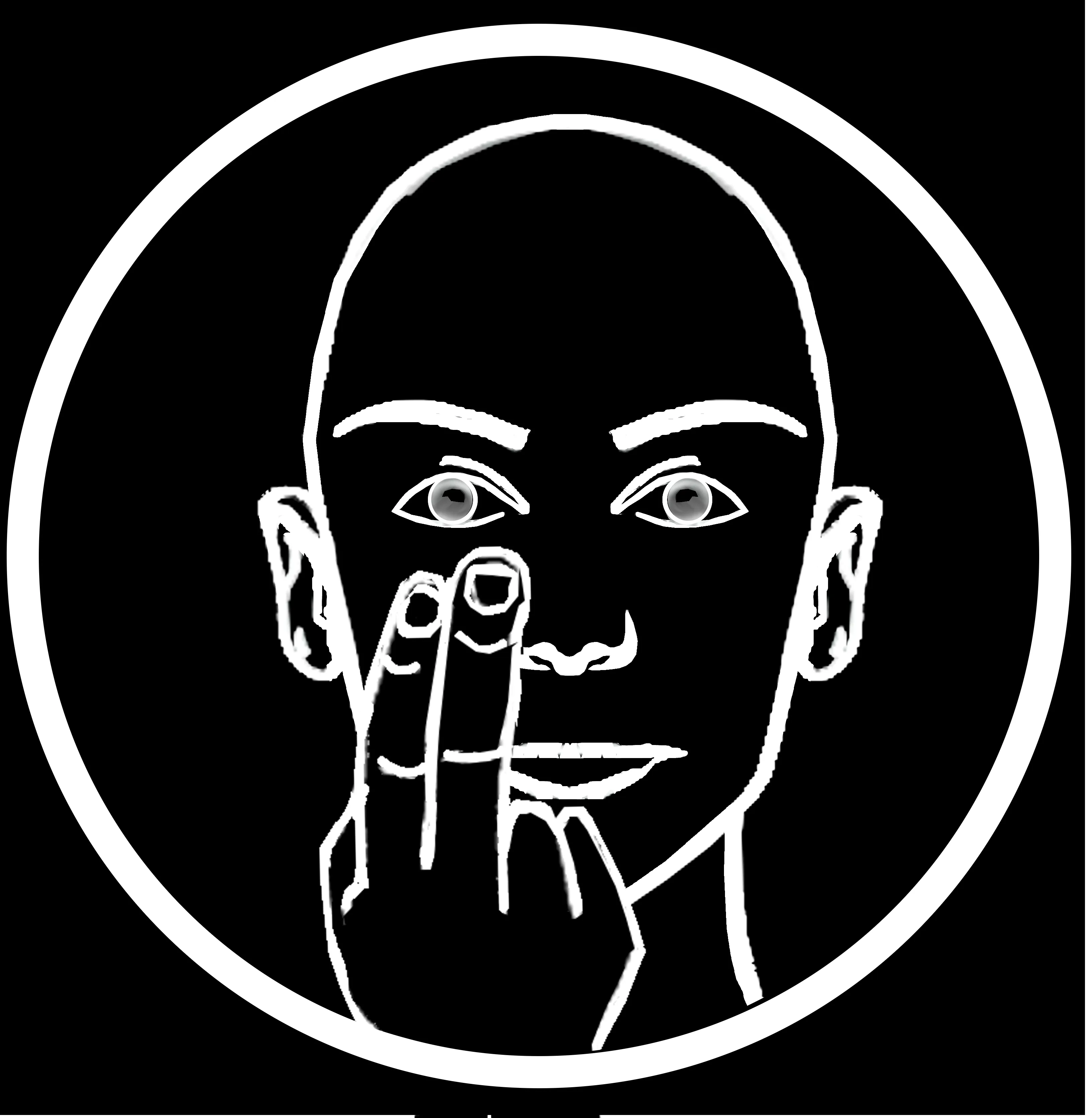 Below the eye tapping point