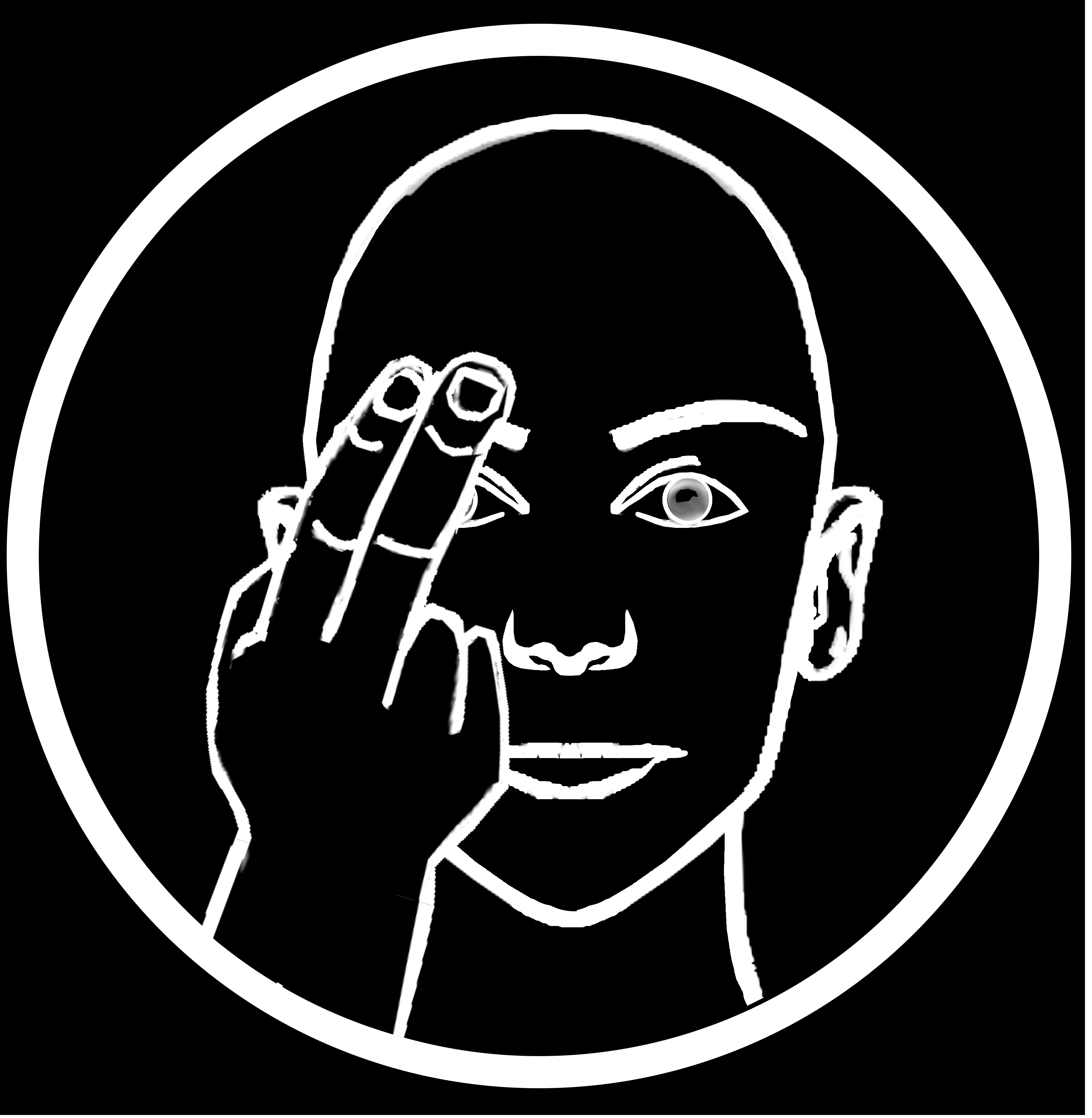 Above the eye tapping point