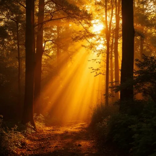 Light through trees representing continuity